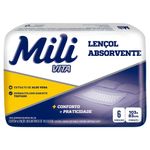 Lençol Absorvente Mili Vita Com 6 Unidades Descartáveis