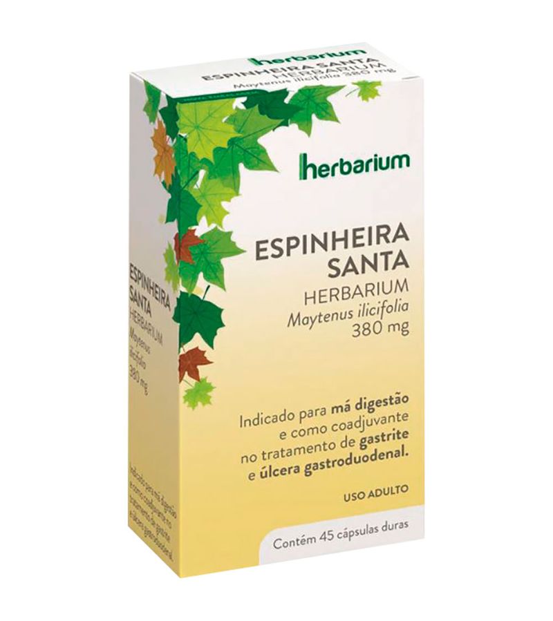Espinheira Santa Herbarium 380mg Com 45 Cápsulas