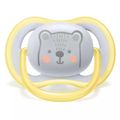 Chupeta Avent Ultra Air Com 1 6-18 Meses Urso Amarelo