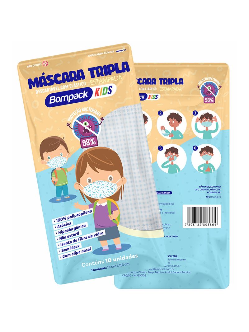 Mascara-Bompack-Kids-Com-10-Tripla-Com-Elastico-Estampada
