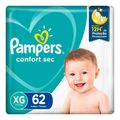 Fralda Pampers Confort Sec Com 62 Tamanho Xg Giga
