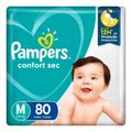 Fralda Pampers Confort Sec Com 80 Tamanho M Giga