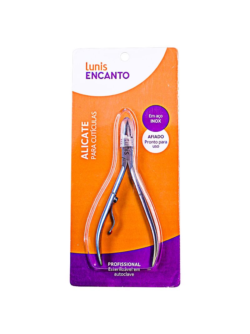 Alicate-Lunis-Encanto-Inox-Profissional-Cabo-Liso