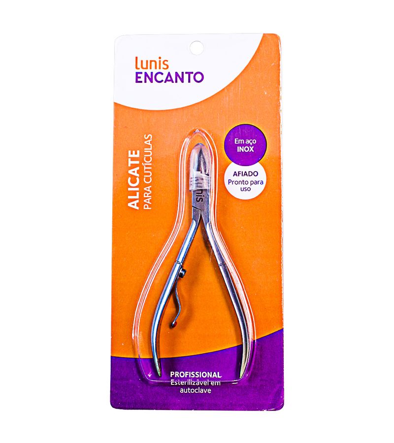 Alicate-Lunis-Encanto-Inox-Profissional-Cabo-Liso