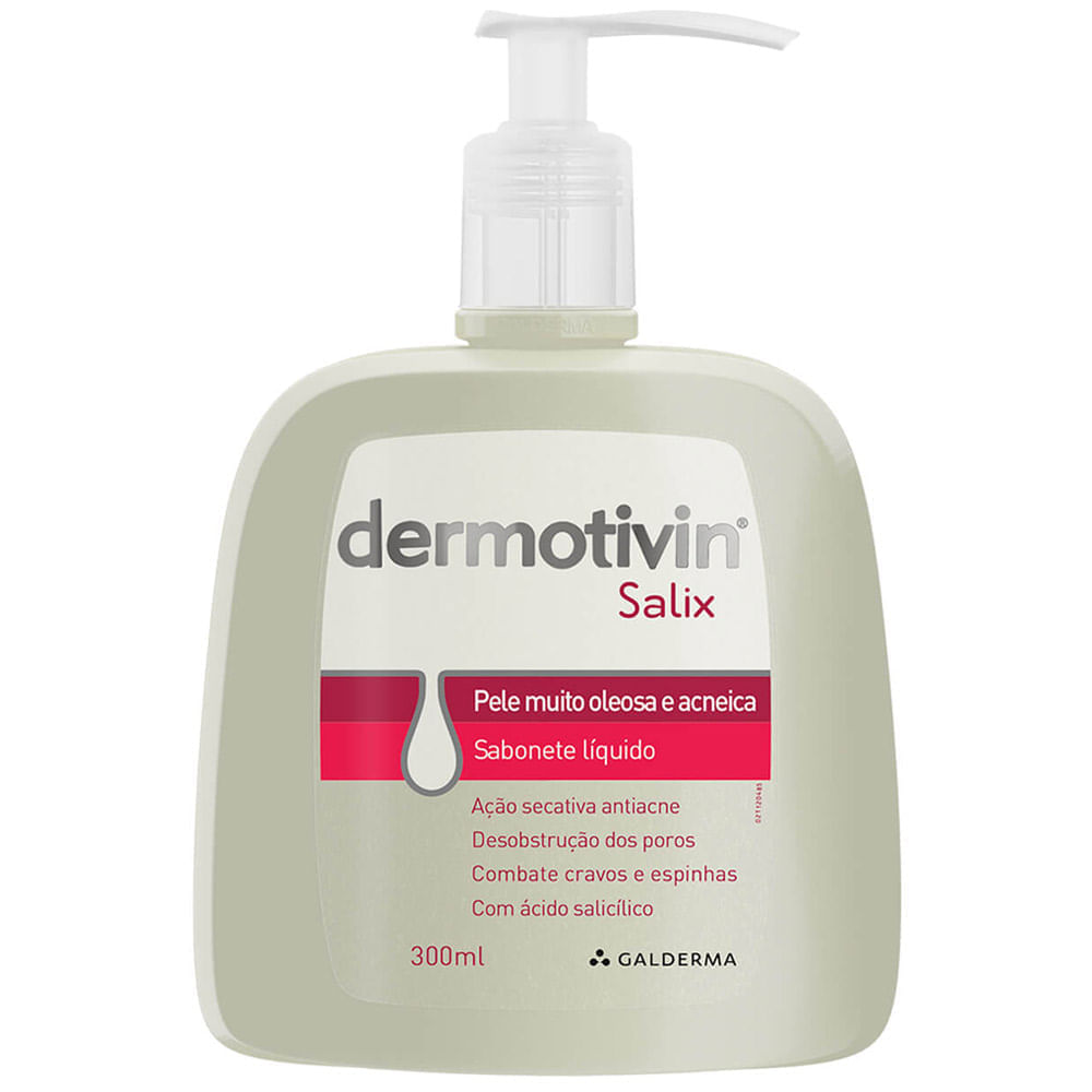 DERMOTIVIN SALIX SABONETE LÍQUIDO COM ÁCIDO SALICÍLICO 300ML - Preço ...