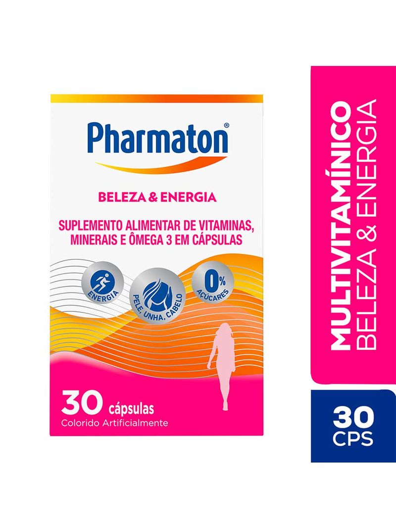 Pharmaton multivitamínico para beleza e energia