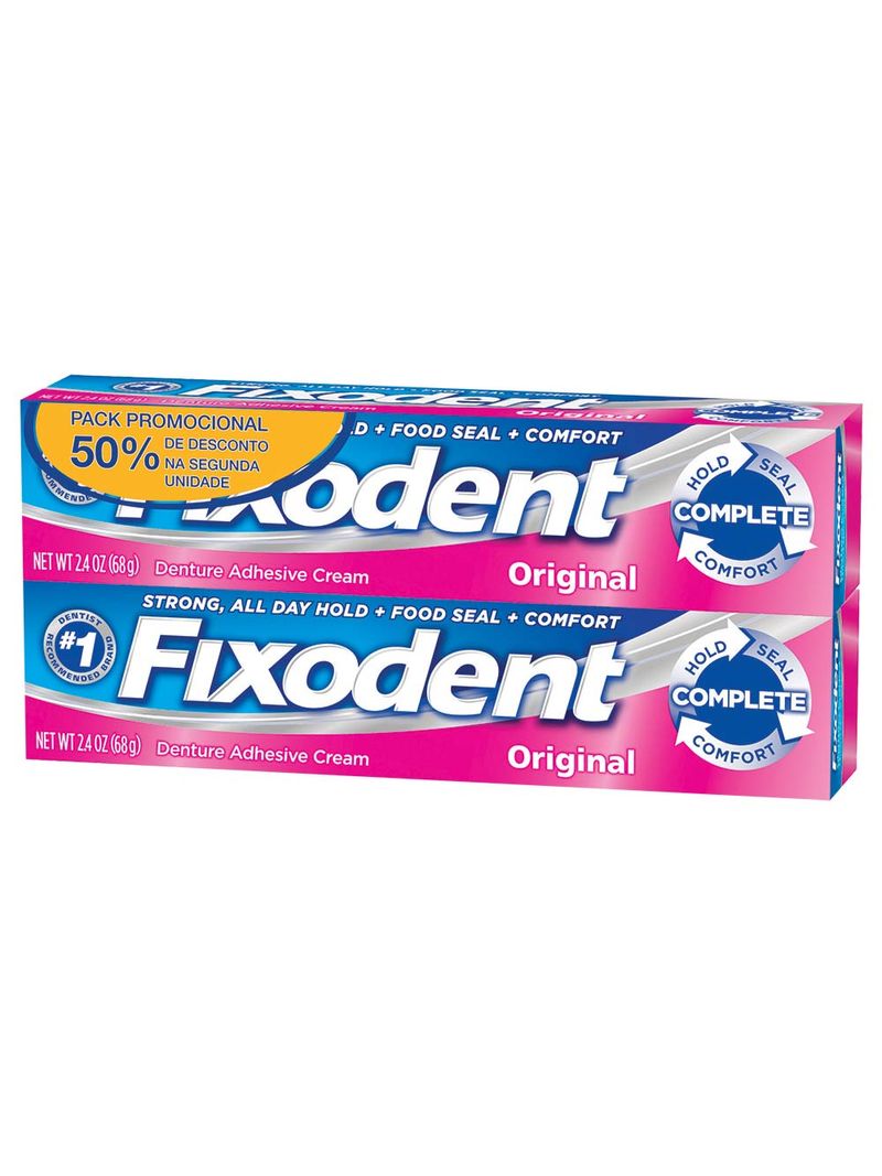 Fixador-De-Dentadura-Fixodent-Com-2x68gr-Creme-Original-Promocional