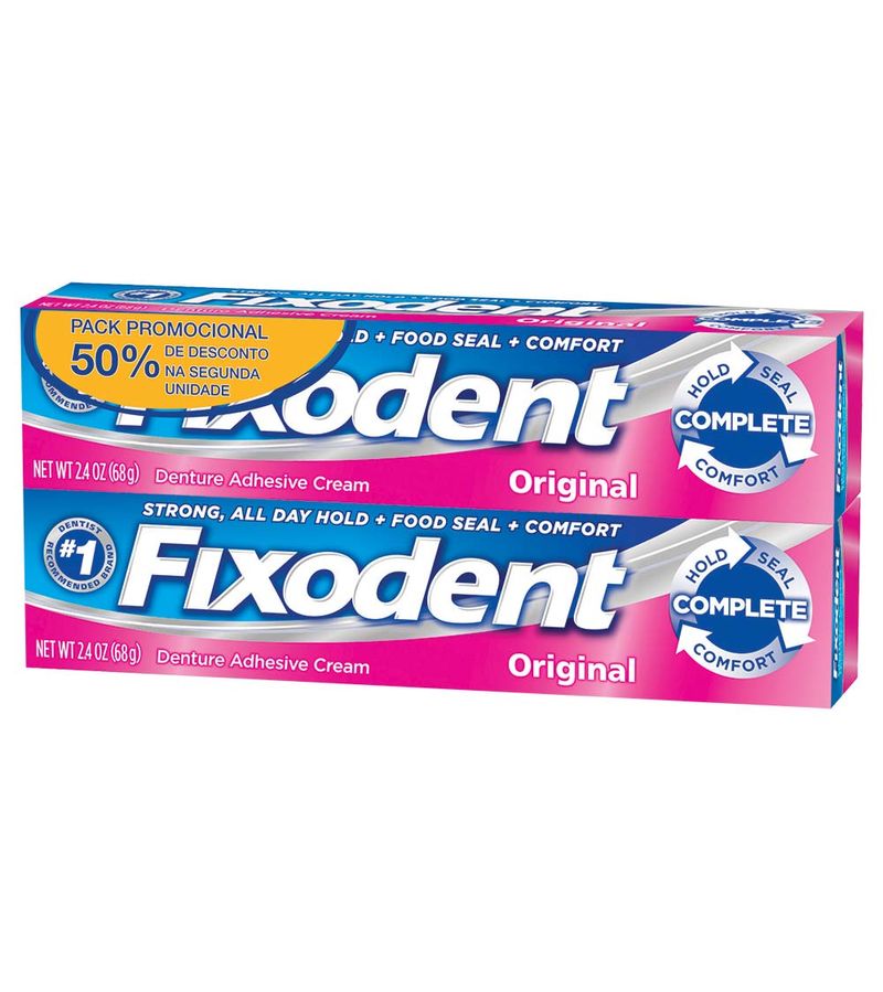 Fixador-De-Dentadura-Fixodent-Com-2x68gr-Creme-Original-Promocional