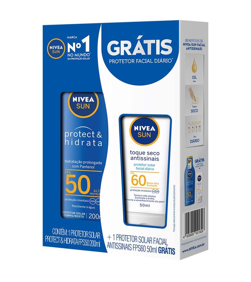 Protetor-Solar-Nivea-Protect-E-Hidrata-200ml-Fps50-Gratis-Antissinais--Especial