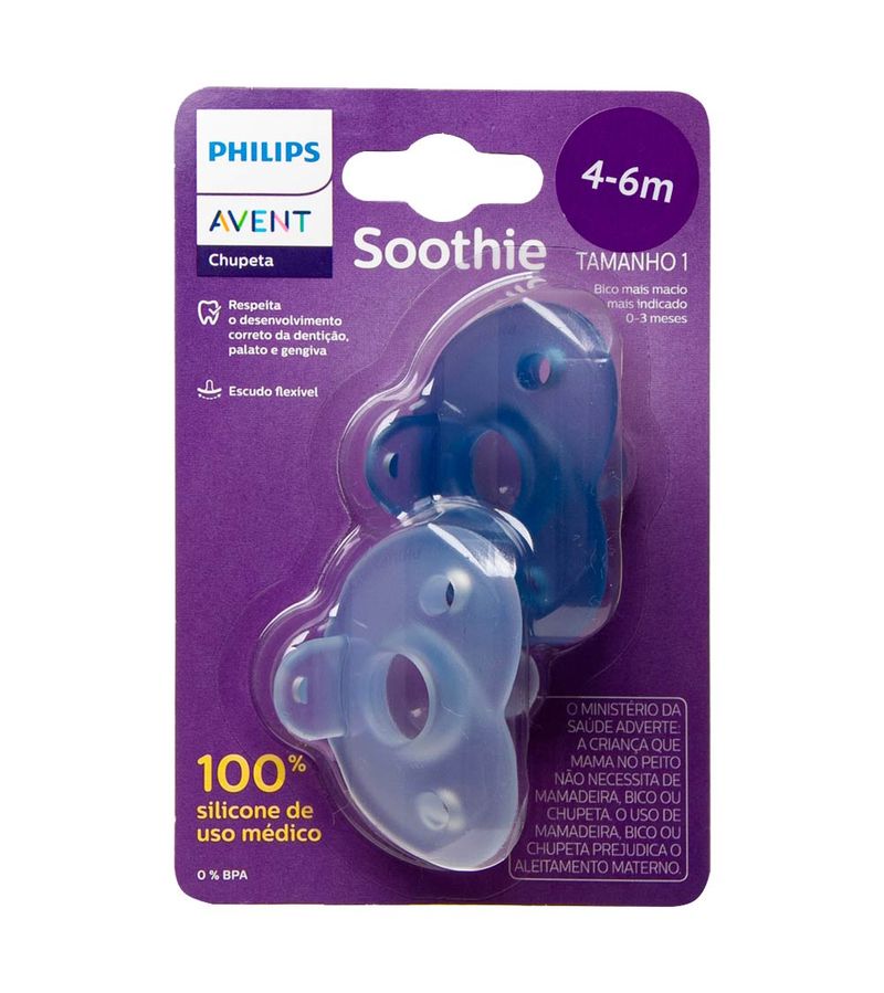 Chupeteta-Avent-Soothie-Com-2-4-6-Meses-Azul