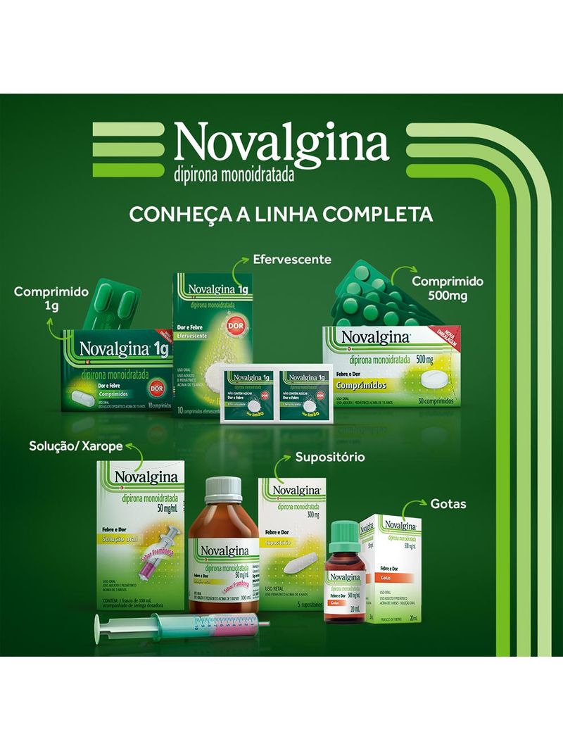 Novalgina 500mg Com 30 Comprimidos