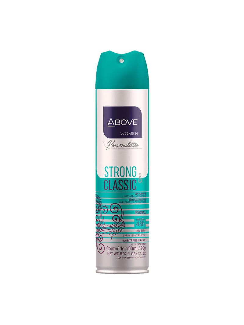 Desodorante-Above-Feminino-Personalities-Aerossol-150ml-Strong-E-Classic