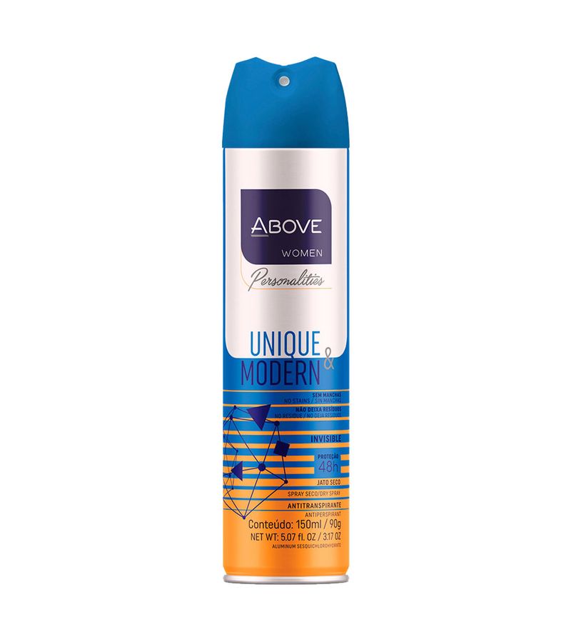 Desodorante-Above-Feminino-Personalities-Aerossol-150ml-Unique-E-Modern