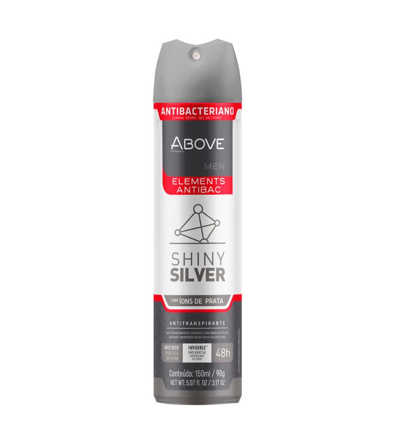 Desodorante-Above-Masculino-Elements-Antibac-150ml-Aerossol-Shiny-Silver