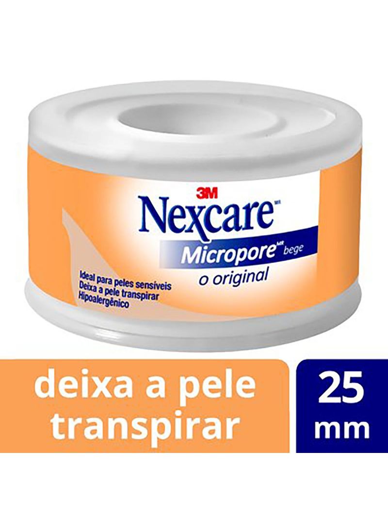 Fita-Micropore-3m-Nexcare-Bege-25mmx45m