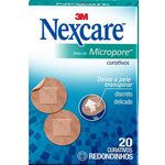 Curativos-3m-Nexcare-Micropore-Redondo-Com-20-Unidades