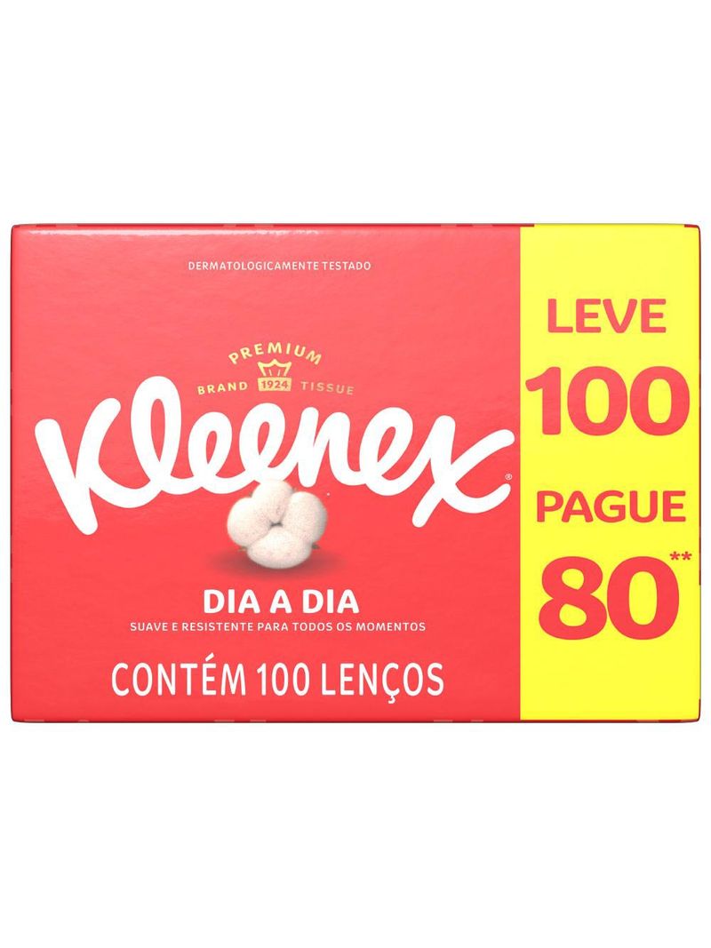Lenco-De-Papel-Kleenex-Dia-A-Dia-Leve-100-Pague-80-Unidades