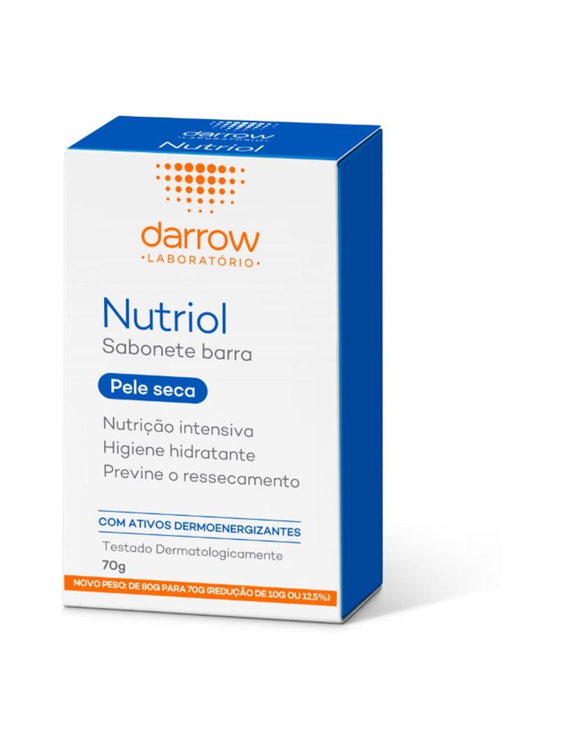 Nutriol Sabonete Em Barra Pele Seca 70g