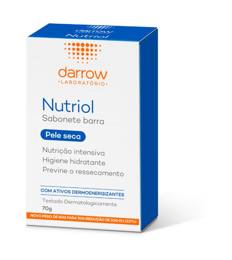 Nutriol Sabonete Em Barra Pele Seca 70g