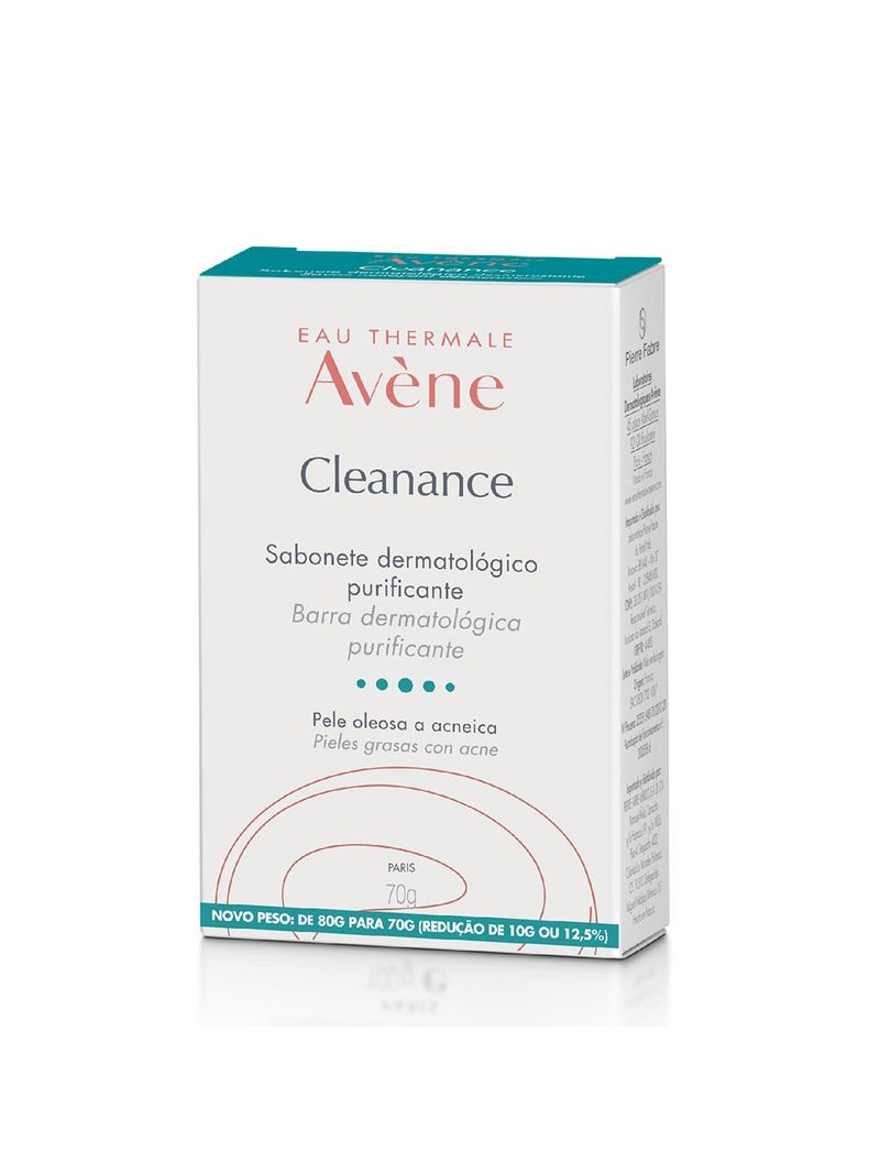 AVENE CLEANANCE SABONETE BARRA DERMATOLOGICO 70GR PURIFICANTE