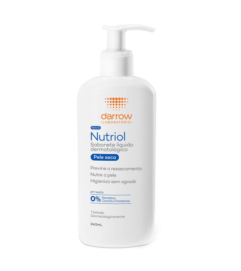 SABONETE NUTRIOL LIQUIDO 240ML PELE SECA