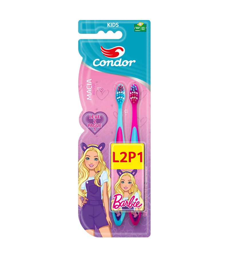 Escova-Dental-Condor-Barbie-Kids-Leve-2-Pague-1-Macia-Especial