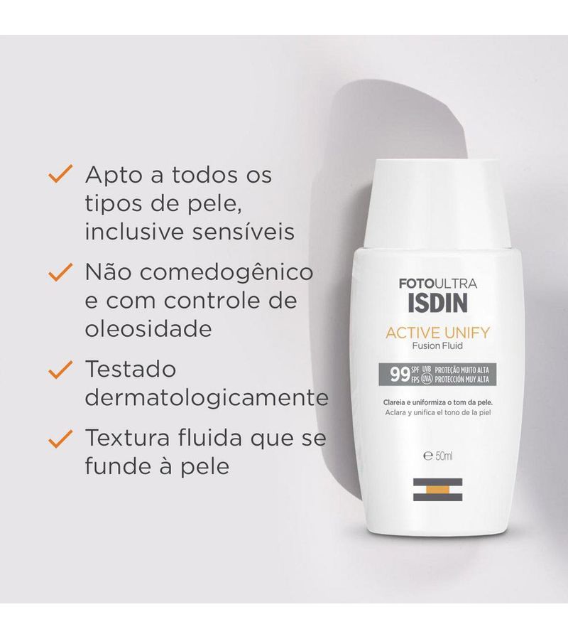 Isdin-Active-Unify-Clareador-Sem-Cor-Fps99-50ml