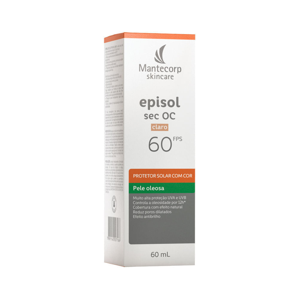 EPISOL SEC OC PROTETOR SOLAR 60ML FPS60 CLARO - Preço Popular