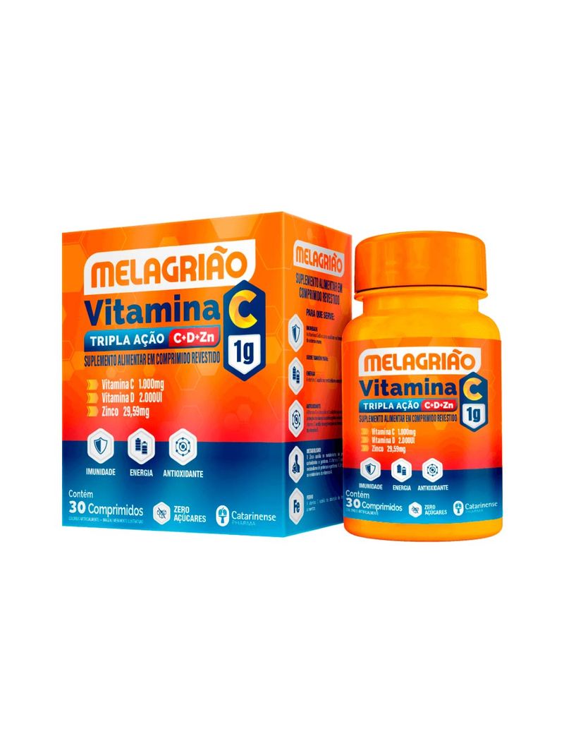 Melagriao-Vitamina-C-Com-30-Comprimidos-Revestidos-Tripla-Acao