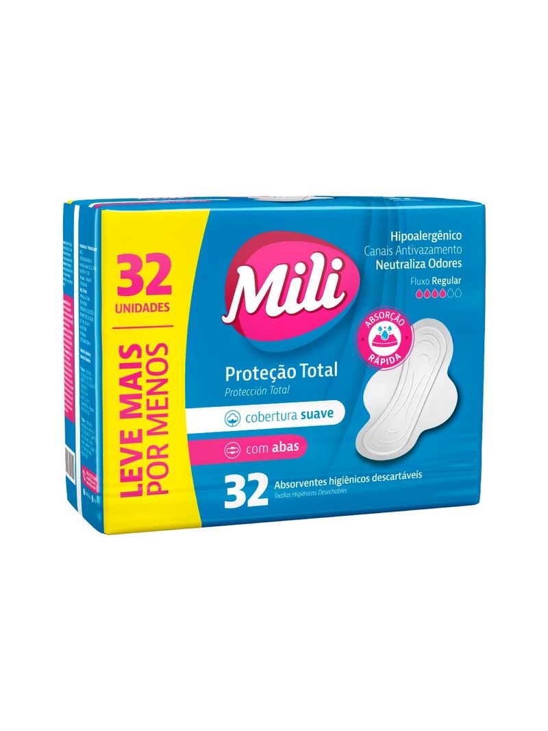 Absorvente-Mili-Protecao-Total-Com-32-Leve-pg-suave-Com-Abas-Especial