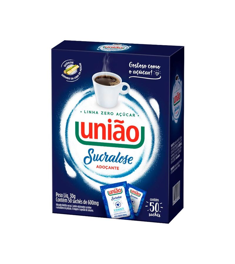 Adocante-Uniao-Com-50x600mg-Saches-Sucralose