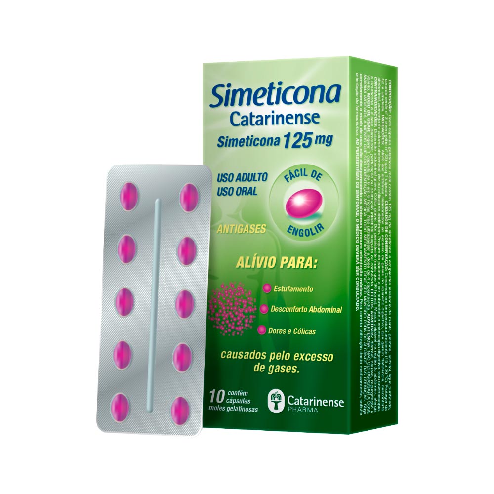 SIMETICONA CATARINENSE COM 10 CAPSULA 125MG - Preço Popular