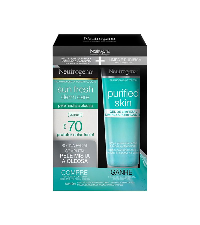 Neutrogena-Sun-Fresh-Derm-Care-Protetor-Solar-40g-Fps70-60g-Gel-De--Limpeza-Especial