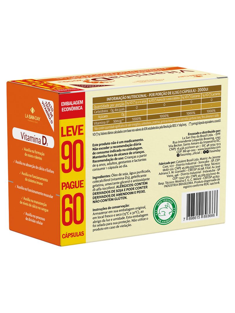 Vitamina-D3-Lasanday-Leve-90-Pague-60-Capsulas-Especial