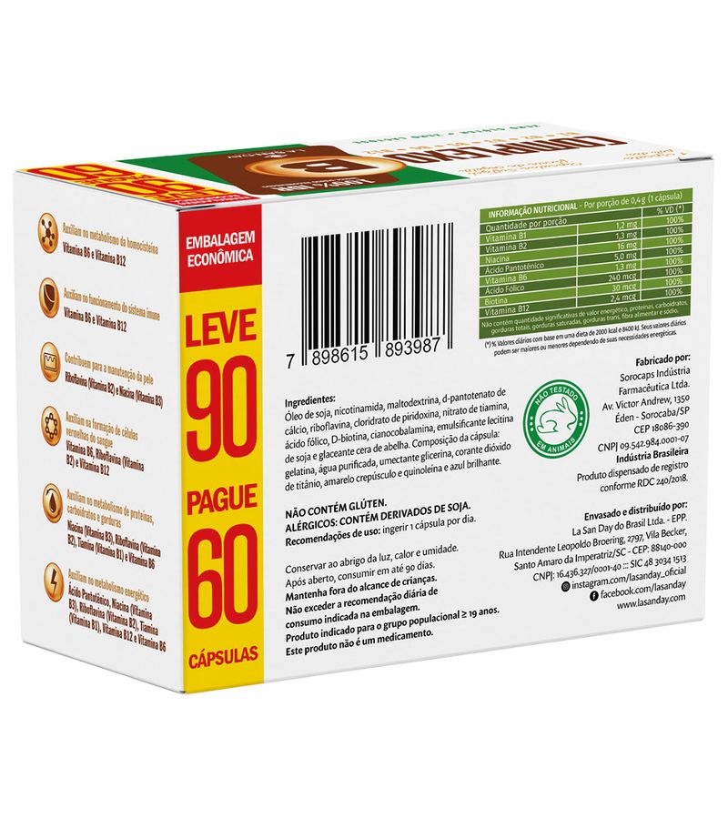 Complexo-B-Lasanday-Leve-90-Pague-60-400mg-Especial