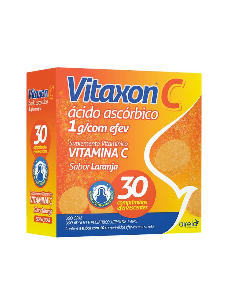 Vitaxon-C-Com-30-Comprimidos-Efervescentes-1g-Laranja