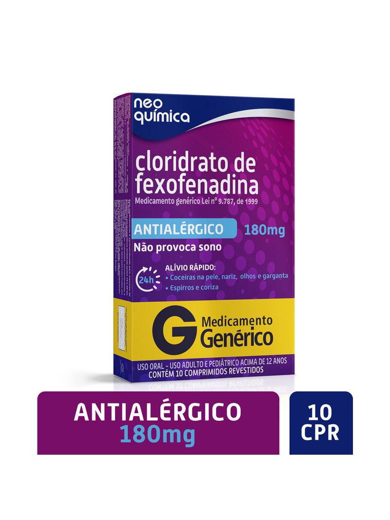 Fexofenadina-Neo-Quimica-Com-10-Comprimidos-Revestidos-180mg-Generico