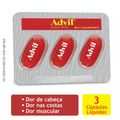 Advil Alivio Rapido Da Dor De Cabeca E Enxaqueca Com Ibuprofeno 400mg, 3  Capsulas