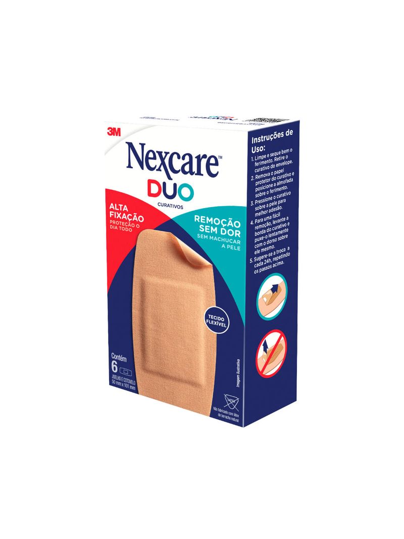Curativo-3m-Nexcare-Duo-Com-6-Adesivos-Joelho-E-Cotovelo