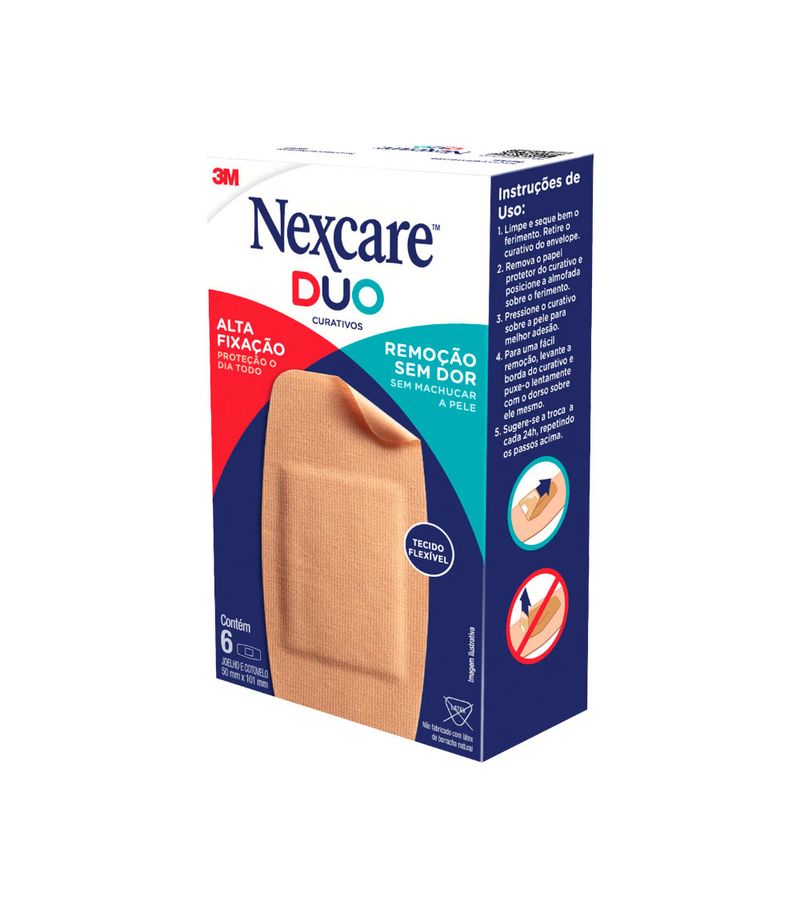 Curativo-3m-Nexcare-Duo-Com-6-Adesivos-Joelho-E-Cotovelo