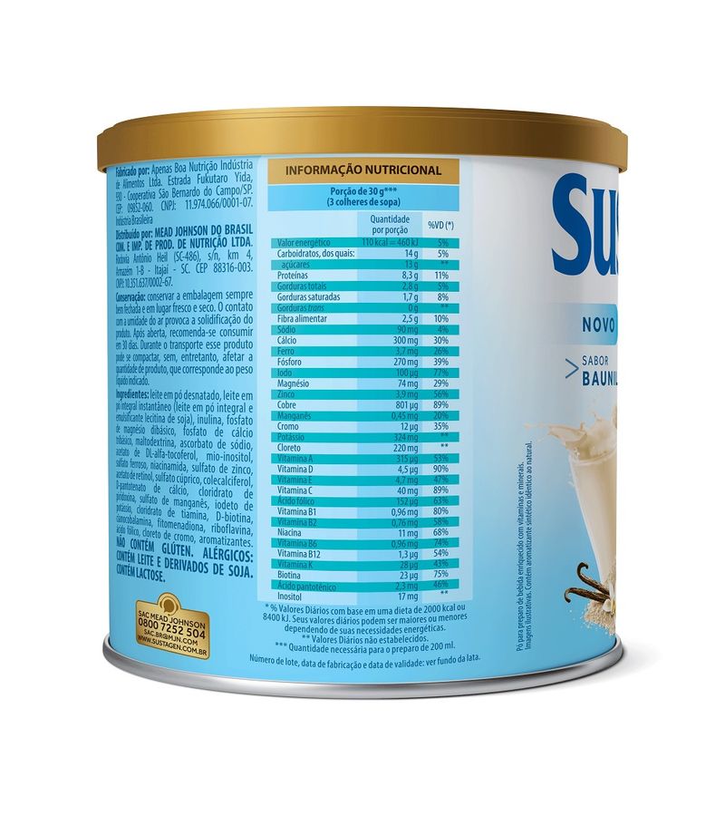 Complemento-Alimentar-Sustagen-Adultos--Fit-Sabor-Baunilha---Lata-370g