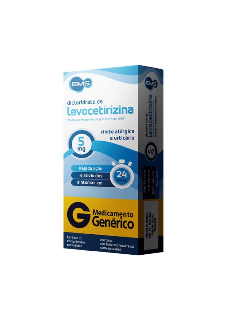 Levocetirizina-Ems-Com-10-Comprimidos-Revestidos-5mg-Generico