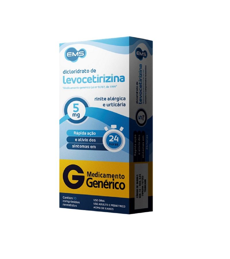 Levocetirizina-Ems-Com-10-Comprimidos-Revestidos-5mg-Generico