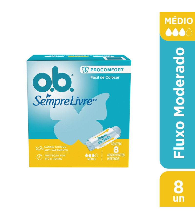 Absorvente-O.b.-Interno-Procomfort-Com-8-Medio-Sem-Aplicador