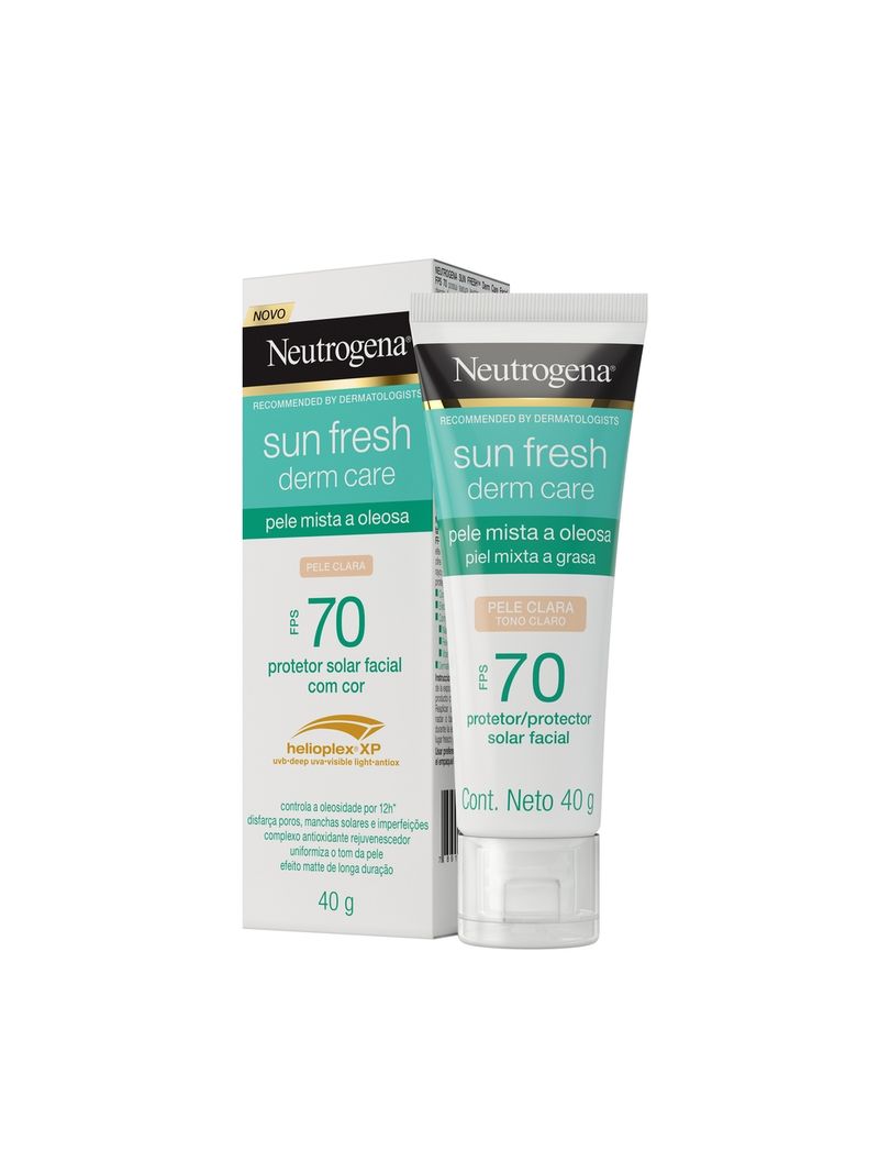 Neutrogena-Sun-Fresh-Derm-Care-Protetor-Solar-40-Gramas-Fps70-Facial--Pele-Clara-Mista-A-Oleosa