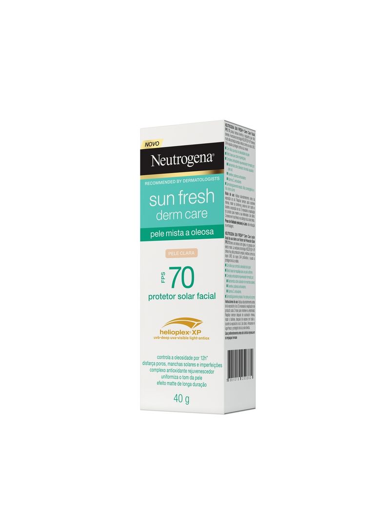 Neutrogena-Sun-Fresh-Derm-Care-Protetor-Solar-40-Gramas-Fps70-Facial--Pele-Clara-Mista-A-Oleosa