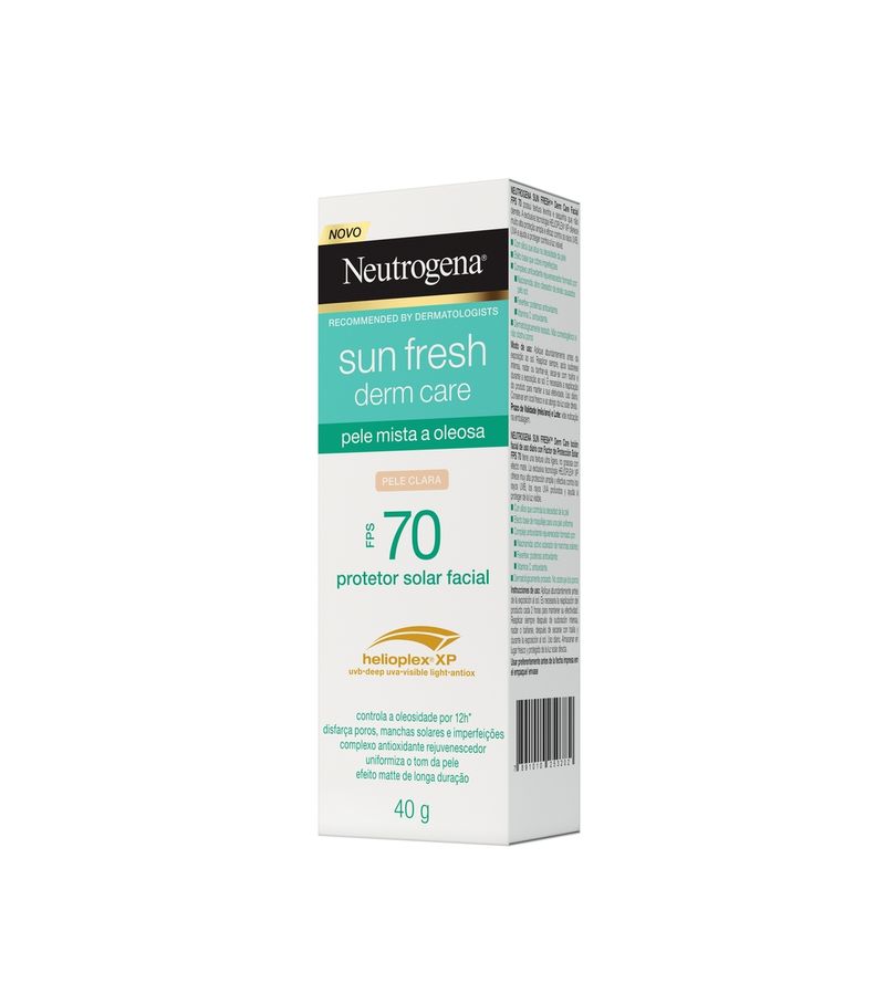 Neutrogena-Sun-Fresh-Derm-Care-Protetor-Solar-40-Gramas-Fps70-Facial--Pele-Clara-Mista-A-Oleosa