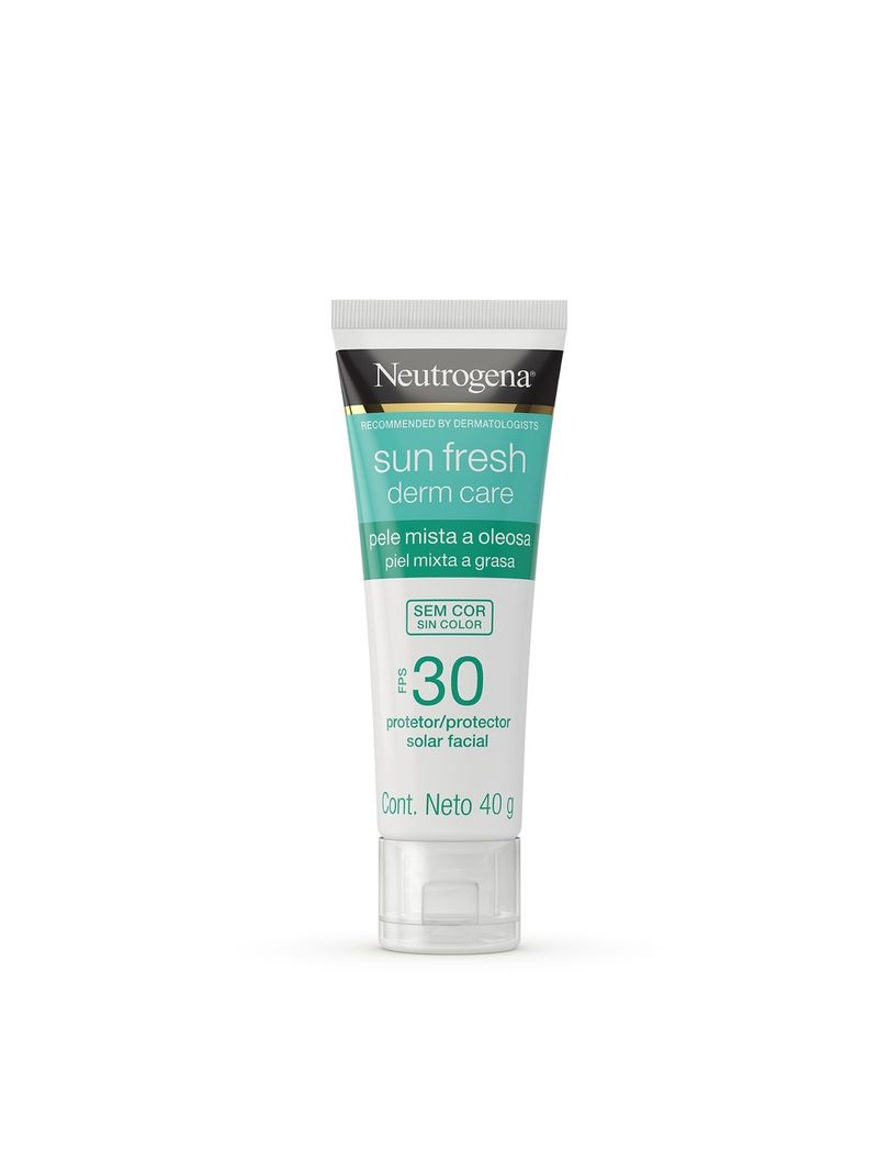 Protetor-Solar-Facial-Neutrogena-Sun-Fresh-Derm-Care-Fps30-40g-Sem-Cor--Pele-Mista-A-Oleosa