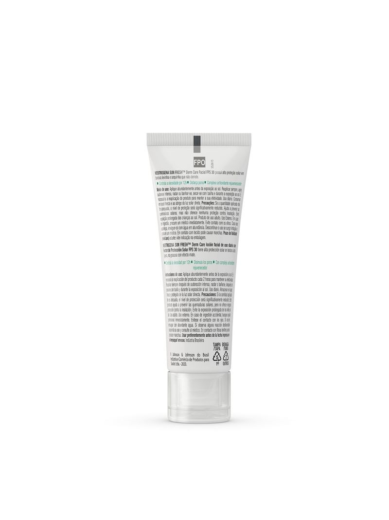 Protetor-Solar-Facial-Neutrogena-Sun-Fresh-Derm-Care-Fps30-40g-Sem-Cor--Pele-Mista-A-Oleosa