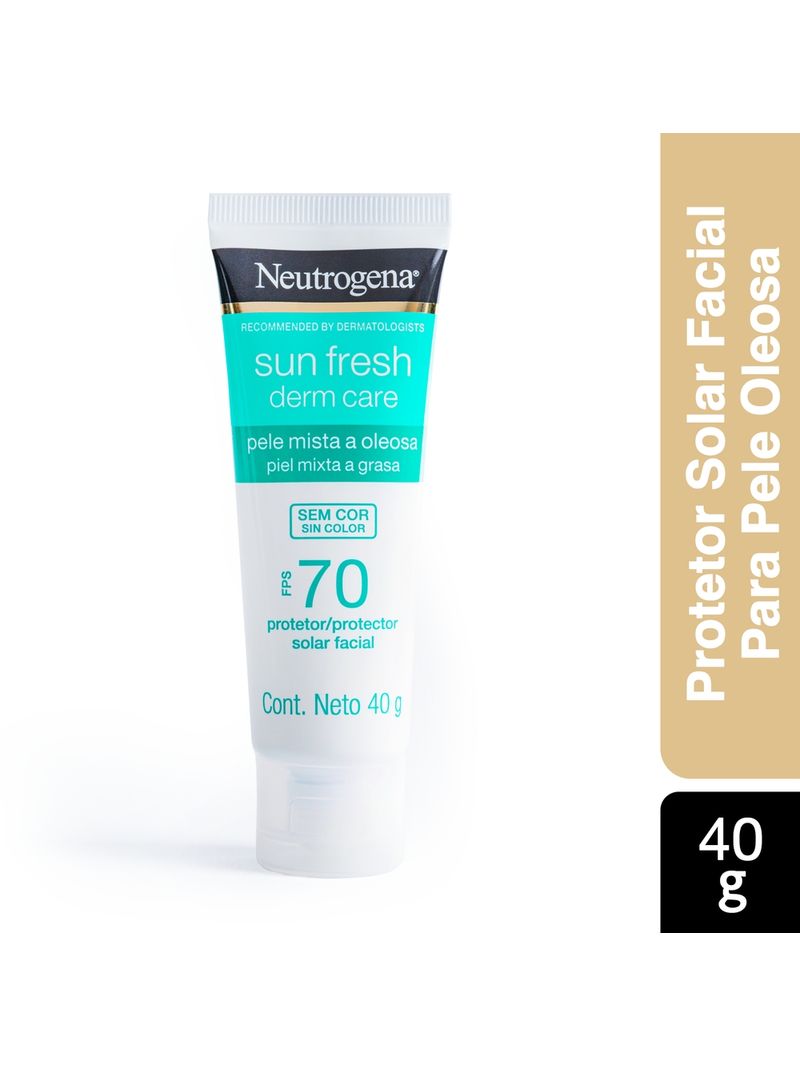 Protetor-Solar-Facial-Neutrogena-Sun-Fresh-Derm-Care-Fps70-40g-Sem-Cor--Pele-Mista-A-Oleosa